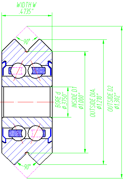 W2,W2X, W2SSX Guide Wheel Bearings