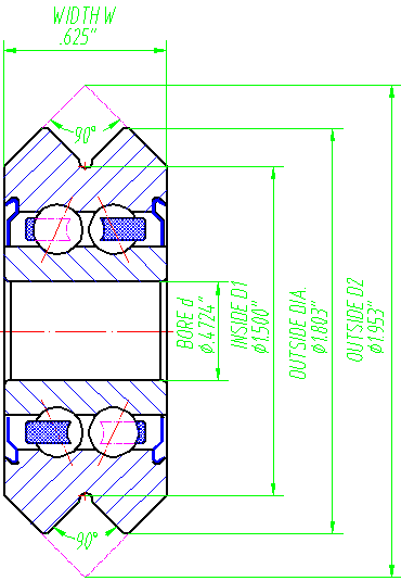 W3,W3X, W3SSX Guide Wheel Bearings