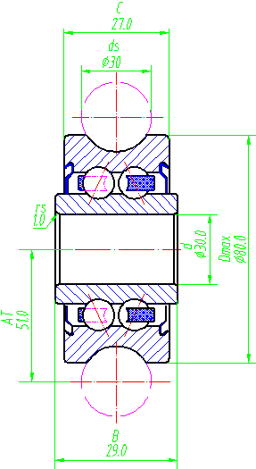 LFR5207-30ZZ, LFR5207-30-2RS track roller